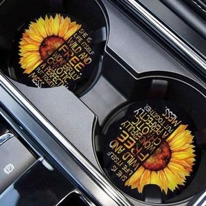 🔥2 for $12🔥 NEW, Set of 2 Sunflower Car Coasters